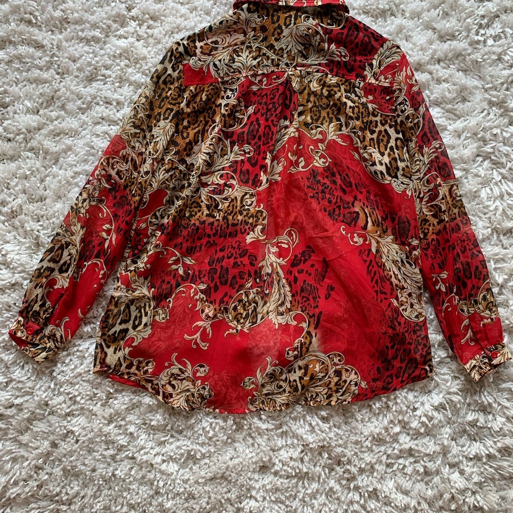 Chiffon Button Down Printed Top (Oversized) - image 4